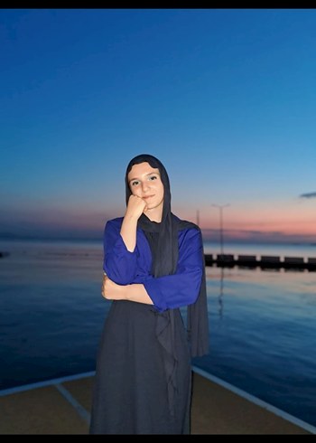 Lacivert uzun sıfırkollu penye elbise - Görsel 3