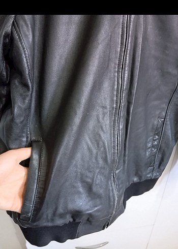 Zara Siyah Deri Erkek Biker Ceket