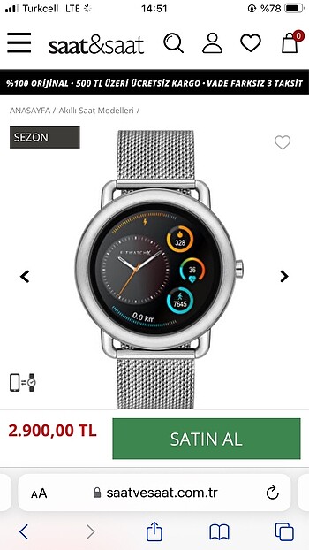 Beden Akıllı saat Fitwatch smart watch