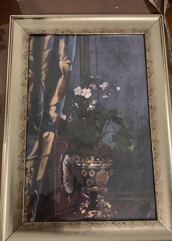 Ikea Vintage Cicekli Metal Tablo Cercevesi