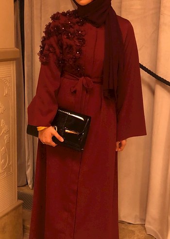 Özel dikim krep saten abaya