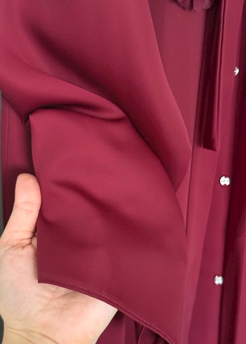 xl Beden Özel dikim krep saten abaya