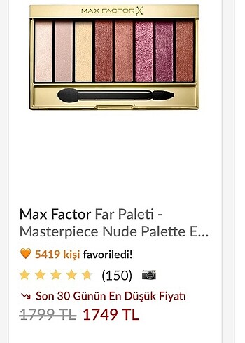 Beden max factor far paleti