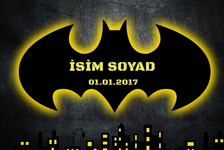 Batman Kişileştirilebilir Doğum Günü Özel Gün Afiş Poster
