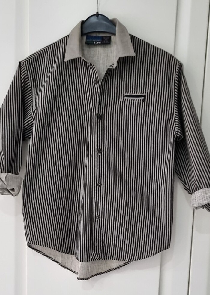 12 ve 14 yaş erkek cocuk pamuk cotton gömlek - Görsel 4