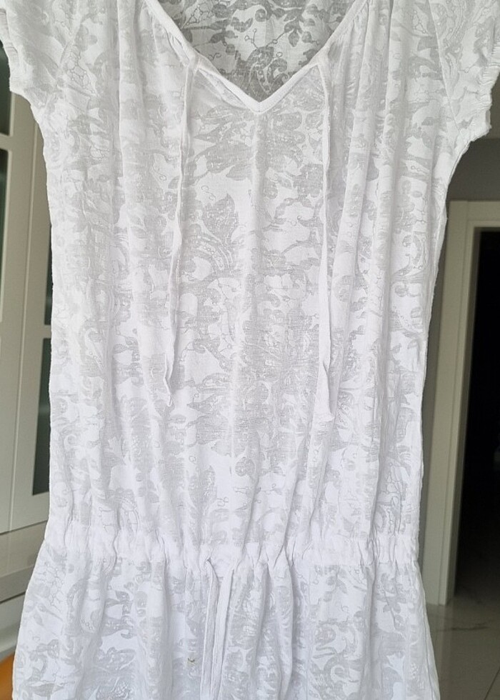 Incecik yumuşacık  bağcıkli tişort bluz - Görsel 3