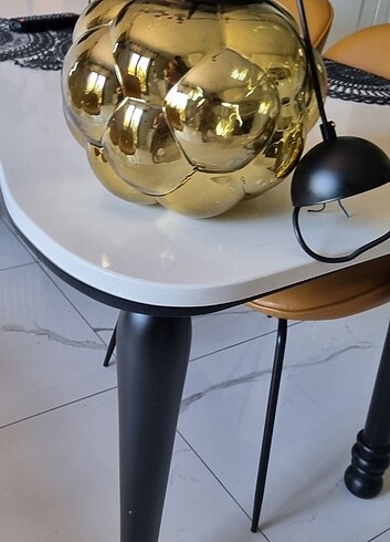 Tavan avizesi yuvarlak bombili gold renk - Görsel 4