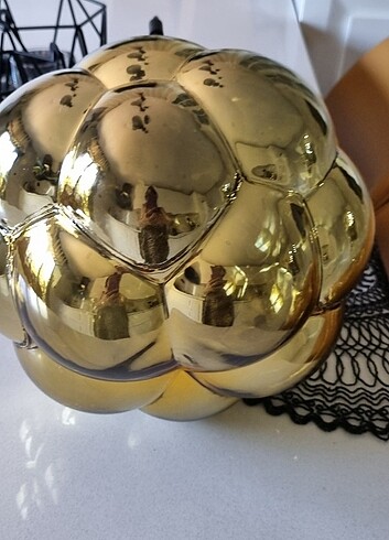 Tavan avizesi yuvarlak bombili gold renk - Görsel 5