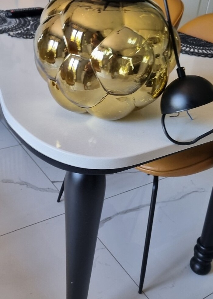 Tavan avizesi yuvarlak bombili gold renk - Görsel 4