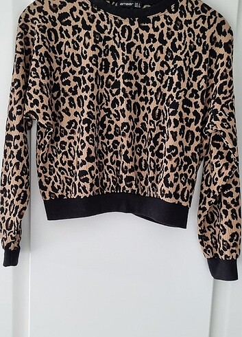Leopar kısa bluz  - Görsel 3