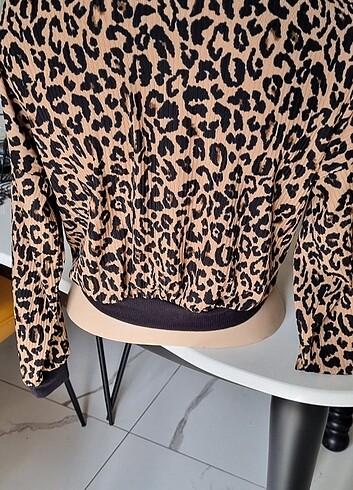 Leopar kısa bluz  - Görsel 4