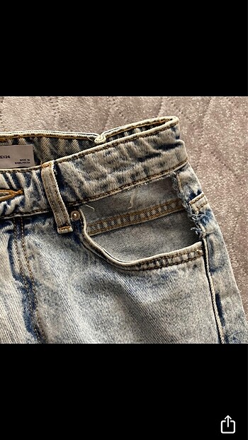 Bershka Bershka cep dekolteli wide leg jean