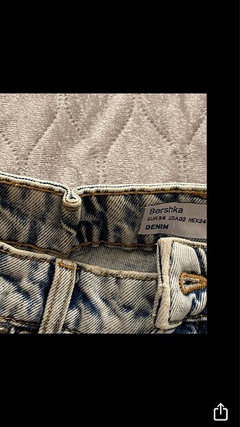 xs Beden mavi Renk Bershka cep dekolteli wide leg jean