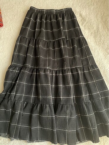 Sheinside Fairycore h&m y2k kareli midi etek