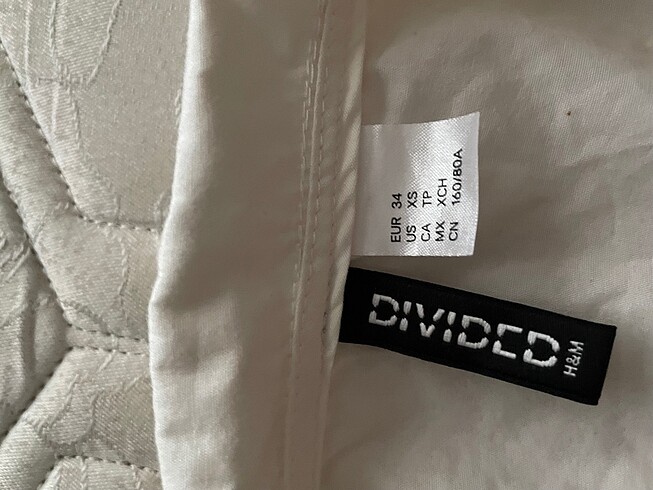 xs Beden H&M pamuklu beyaz gömlek elbise