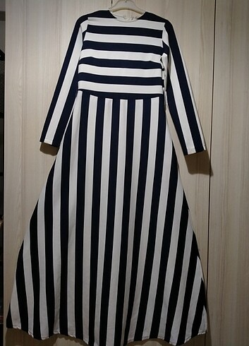  Allday lacivert çizgili elbise (36)