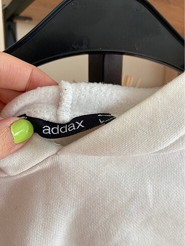 Addax Beyaz Crop Sweatshirt