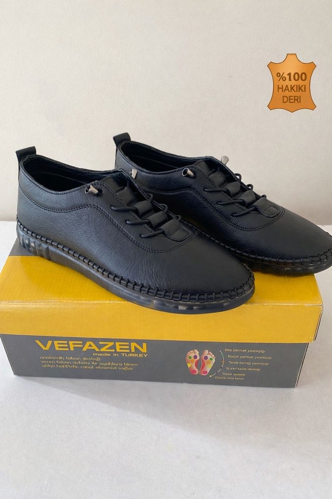 %100 HAKİKİ DERİ KADIN ORTOPEDİK AYAKKABI - Görsel 5