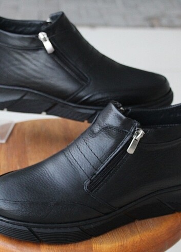 İCİ KÜRKLÜ 0 HAKİKİ DERİ ORTOPEDİK BOT - Görsel 7