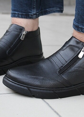 İCİ KÜRKLÜ 0 HAKİKİ DERİ ORTOPEDİK BOT - Görsel 8