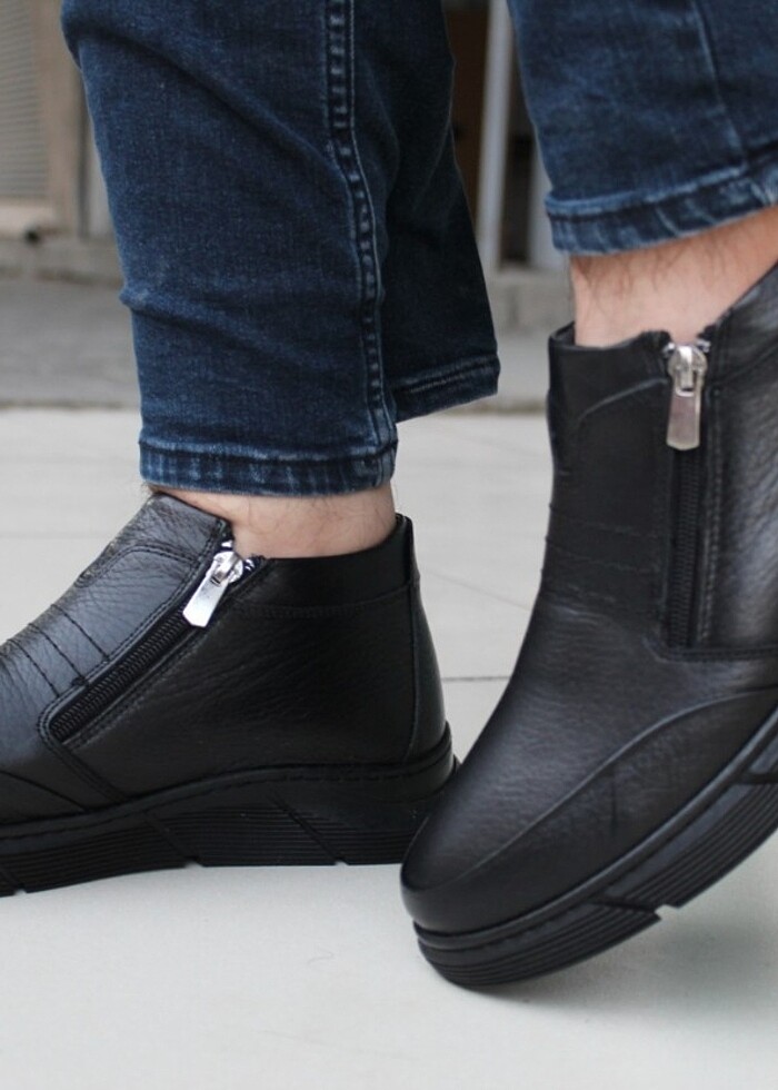 İCİ KÜRKLÜ 0 HAKİKİ DERİ ORTOPEDİK BOT - Görsel 5