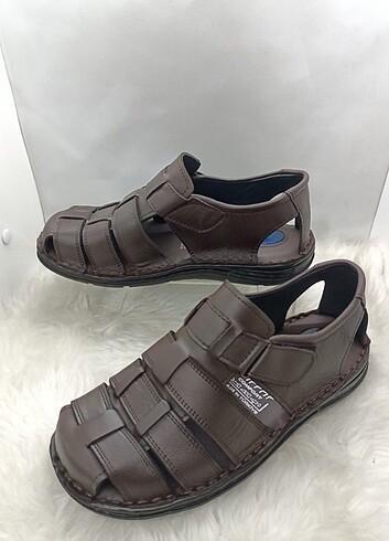 0 HAKİKİ DERİ COMFORT SANDALET - Görsel 2