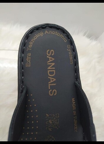 0 HAKİKİ DERİ ERKEK TERLİK - SANDALET - Görsel 2