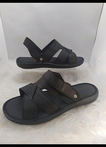 0 HAKİKİ DERİ ERKEK TERLİK - SANDALET  - Görsel 3