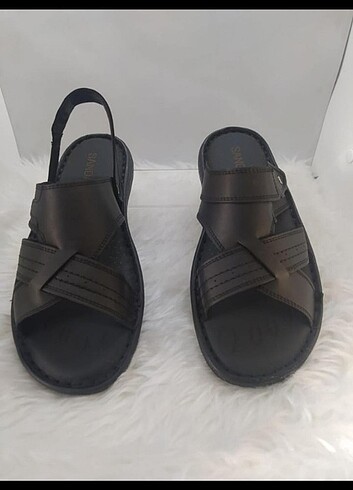 0 HAKİKİ DERİ ERKEK TERLİK - SANDALET  - Görsel 4