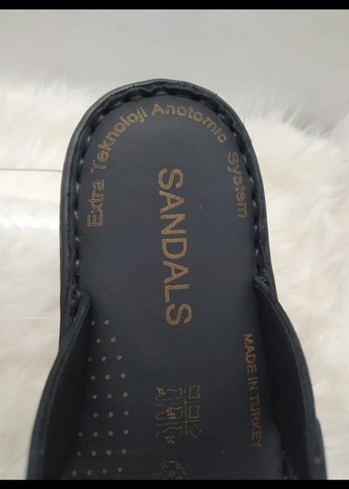 0 HAKİKİ DERİ ERKEK TERLİK - SANDALET  - Görsel 4