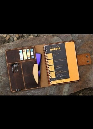 0 HAKİKİ DERİ WAKETA GREYZİ ORGANİZER - Görsel 5