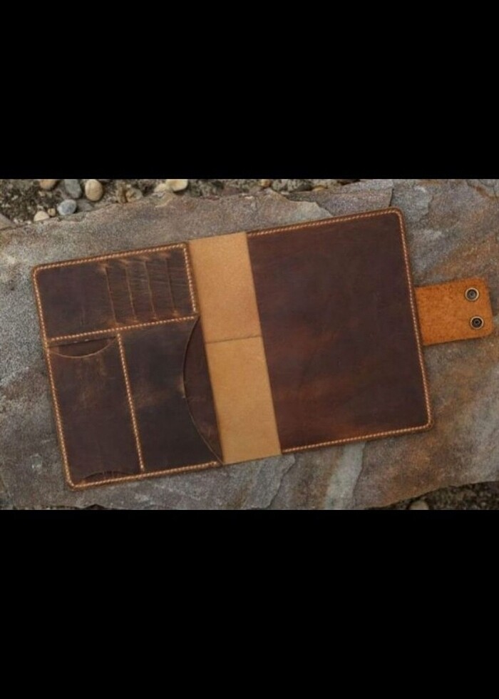 0 HAKİKİ DERİ WAKETA GREYZİ ORGANİZER - Görsel 4