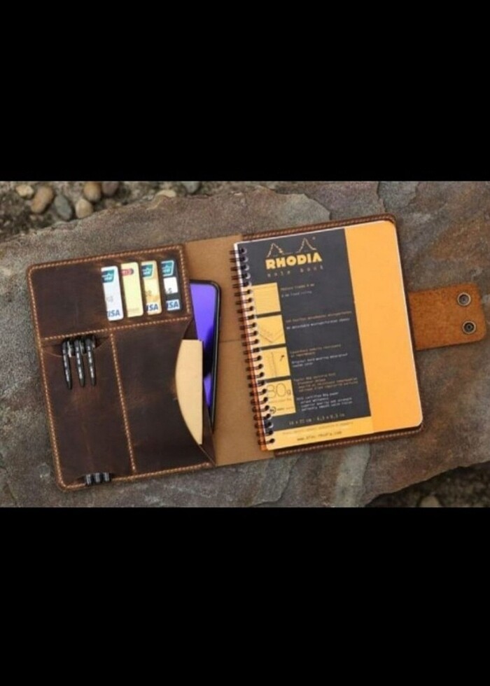 0 HAKİKİ DERİ WAKETA GREYZİ ORGANİZER - Görsel 5