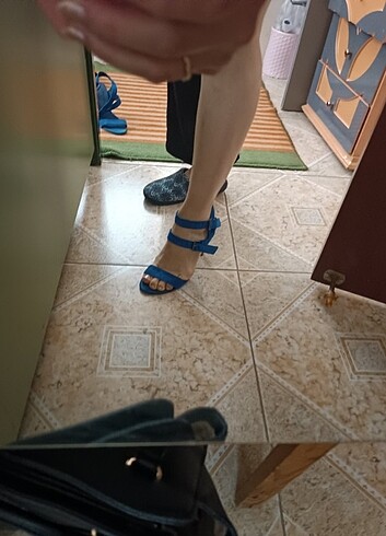 37 Beden mavi Renk Zara topuklu ayakkabı