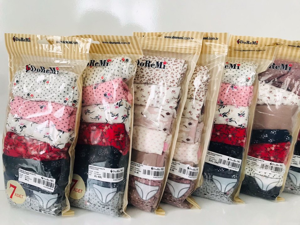 Kadın Çok Renkli Baskılı Mini Külot 7'li Set - Görsel 4