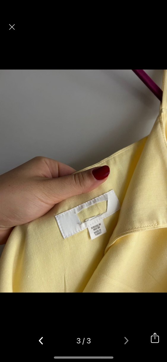 Zara Tereyağı sarısı keten yelek - Görsel 3