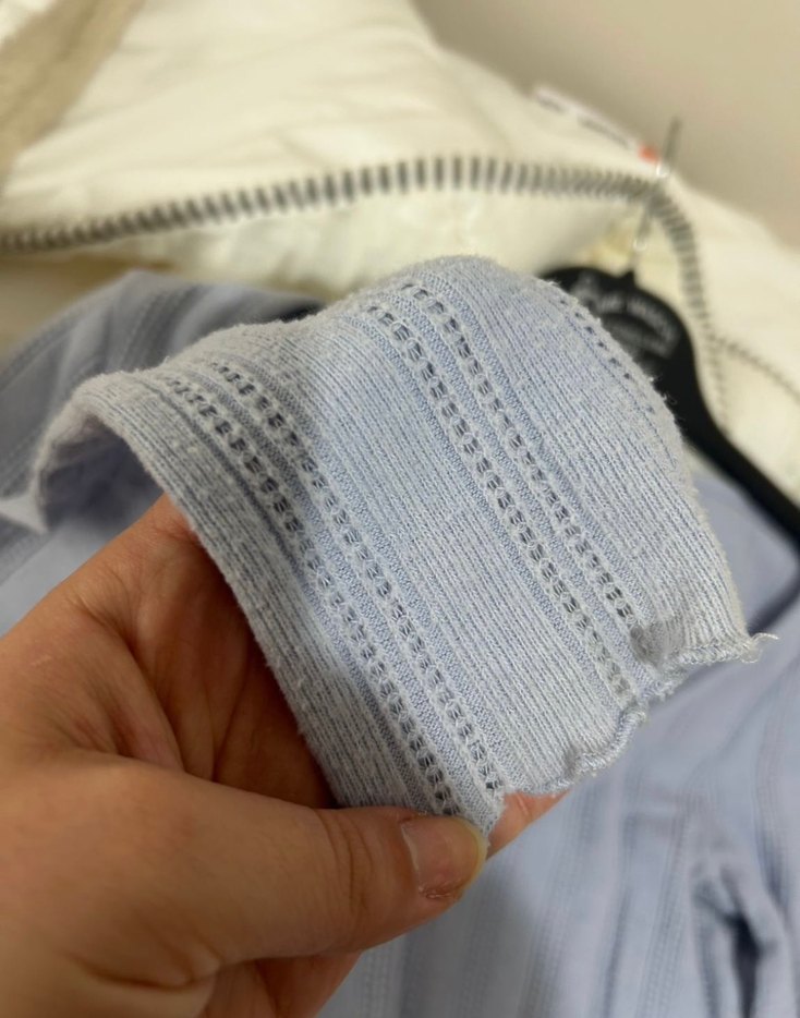 Bershka lila örgü bluz - Görsel 4