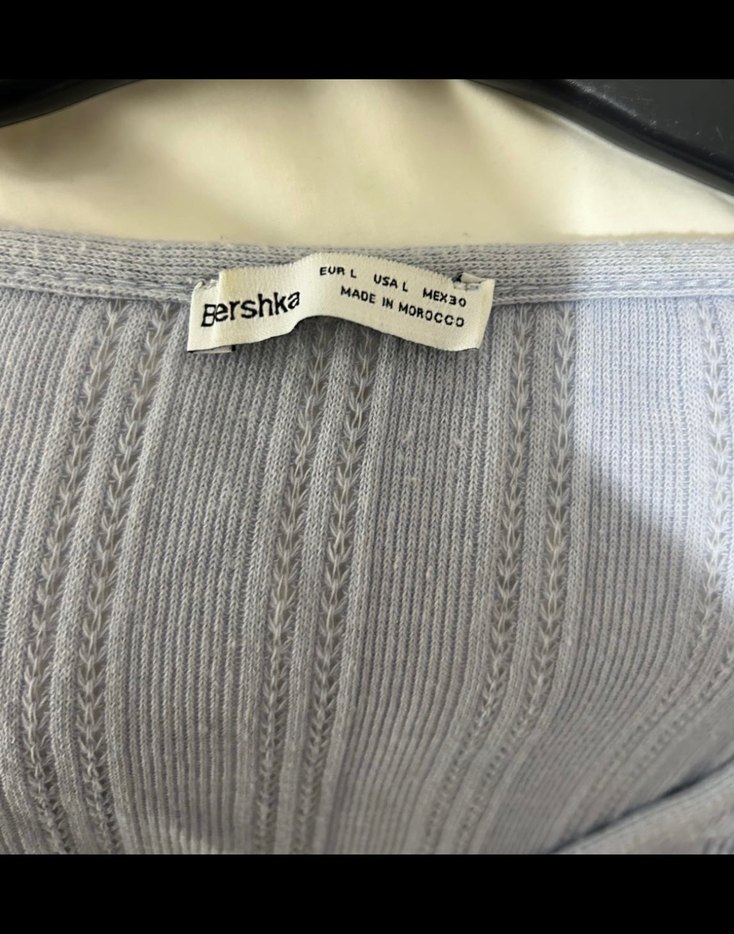 Bershka lila örgü bluz - Görsel 3