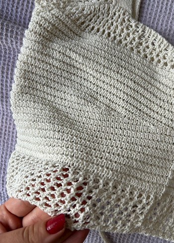 Mavi marka Bej Örgü Bohem Kadın Crop Top - Görsel 3