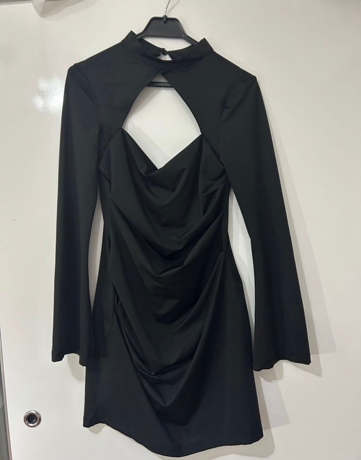 Trendyolmilla siyah mini elbise - Görsel 2