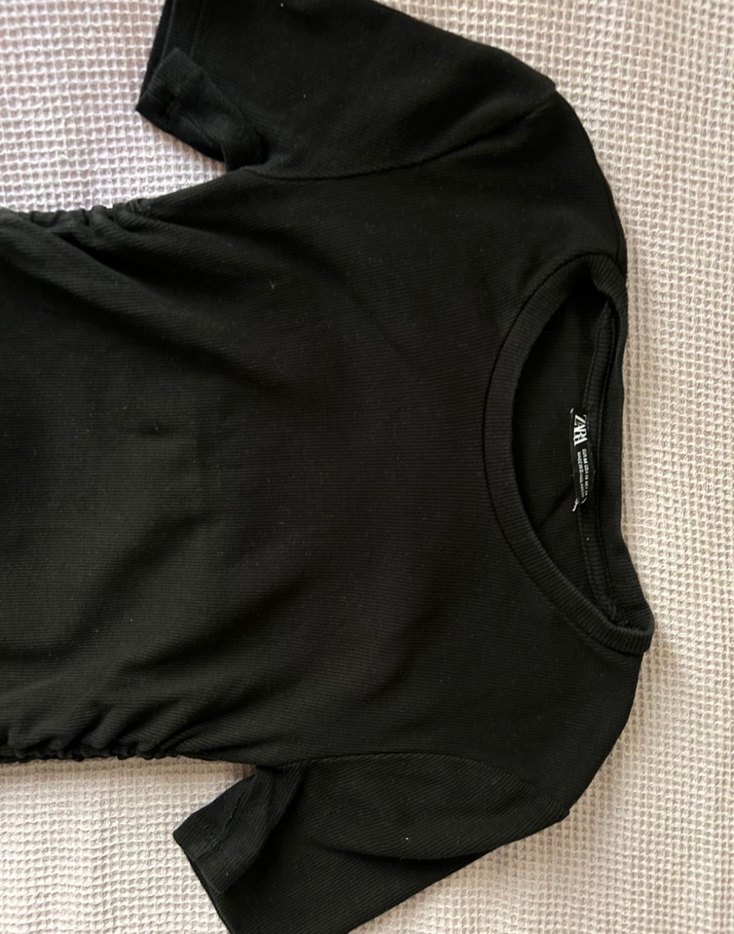 Zara Siyah büzgülü kısa elbise - Görsel 2