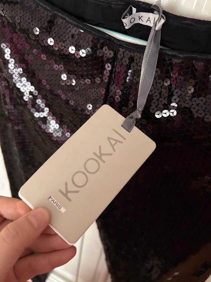 Kadın Siyah Payetli Dar Kesim Pantolon - Görsel 3