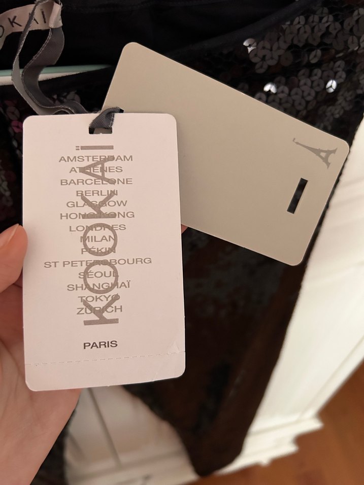 Kadın Siyah Payetli Dar Kesim Pantolon - Görsel 5