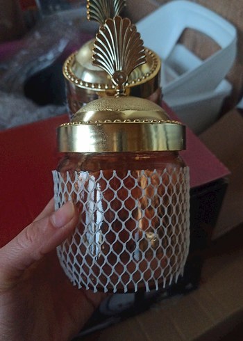 Altın Renkli Parlak Cam Saklama Kavanozları - Görsel 2