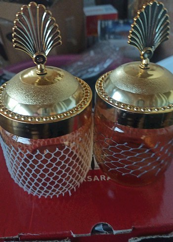 Altın Renkli Parlak Cam Saklama Kavanozları - Görsel 4