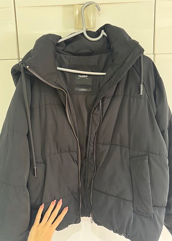 Pull bear siyah mont