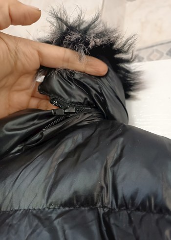 38 Beden siyah Renk Kadın Siyah Uzun Kışlık Mont