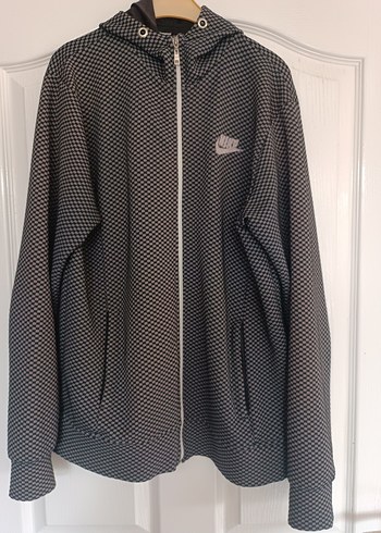 Erkek Gri Kapüşonlu Fermuarlı Sweatshirt