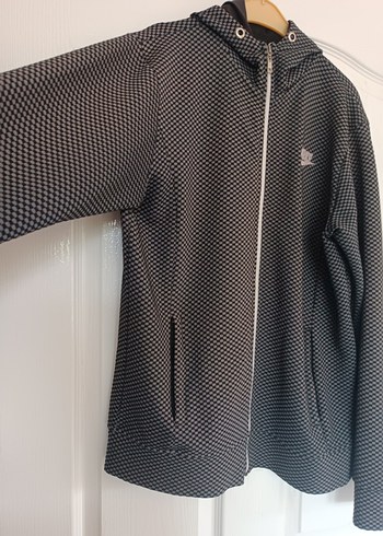 l/xl Beden Erkek Gri Kapüşonlu Fermuarlı Sweatshirt