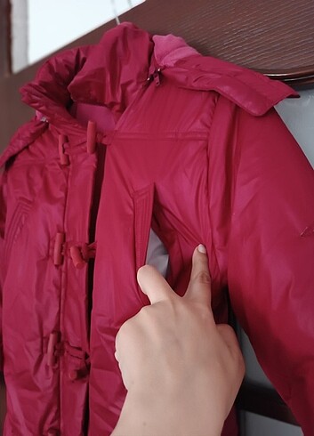 10 Yaş Beden kırmızı Renk Palto 
